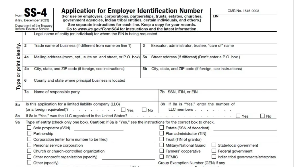 How to Obtain an EIN for a Canadian Company: A Step-by-Step Guide 1 Form SS-4