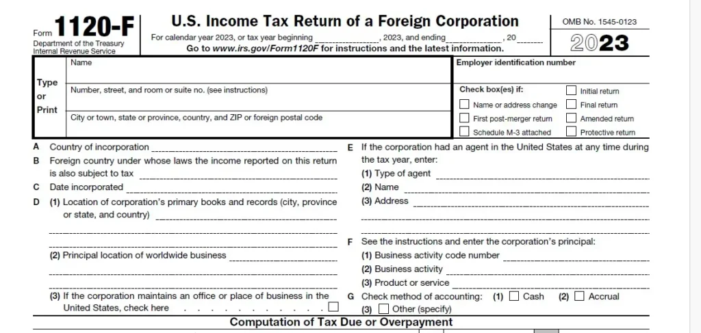 How to Obtain an EIN for a Canadian Company: A Step-by-Step Guide 2 U.S. Tax Returns Form 1120-F